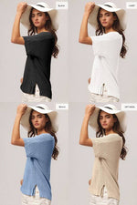 Short Dolman Sleeve Sweater Top
