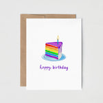 Greeting Card | Rainbow Cake Happy Birthday