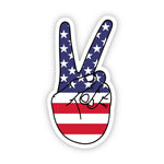 Sticker | Peace Sign Hand - American Flag