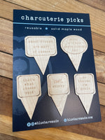 Wooden Charcuterie Picks | reusable + punny