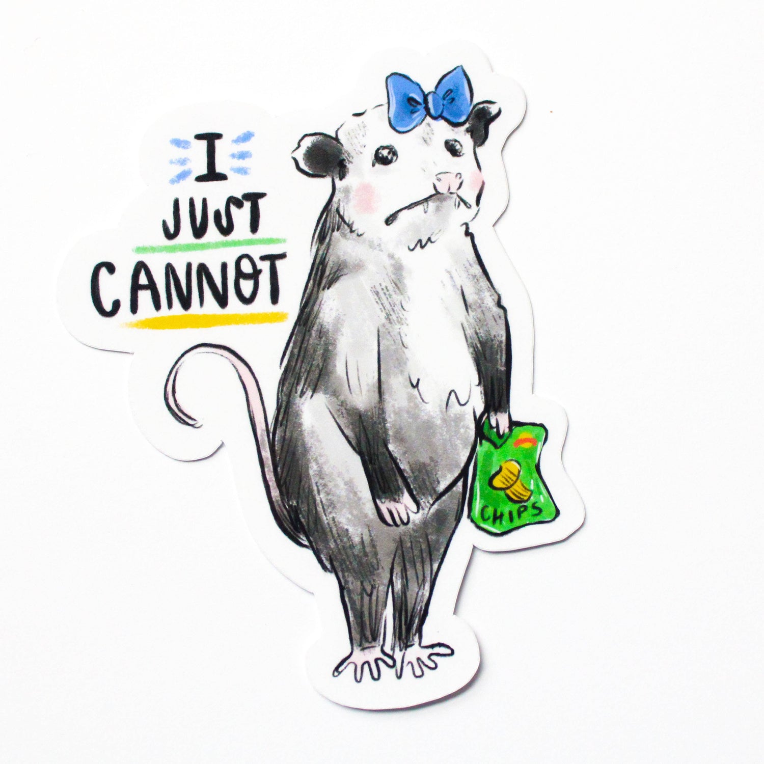 Vinyl Sticker | Just Cannot Possum
