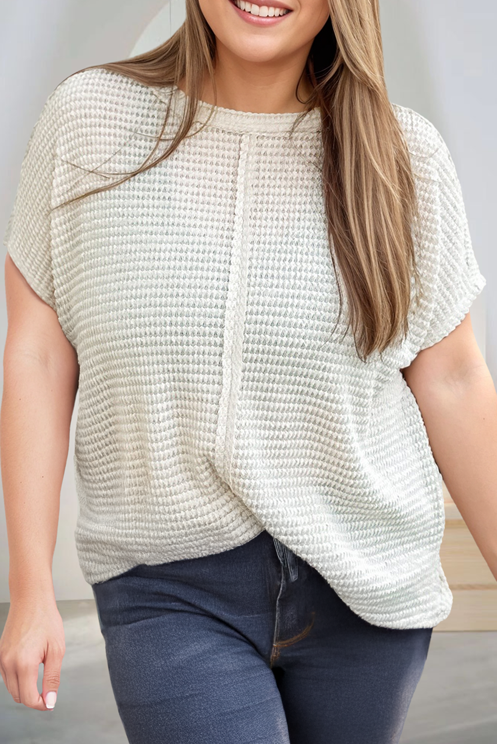 Curvy Top | Waffle Exposed Seam Detail