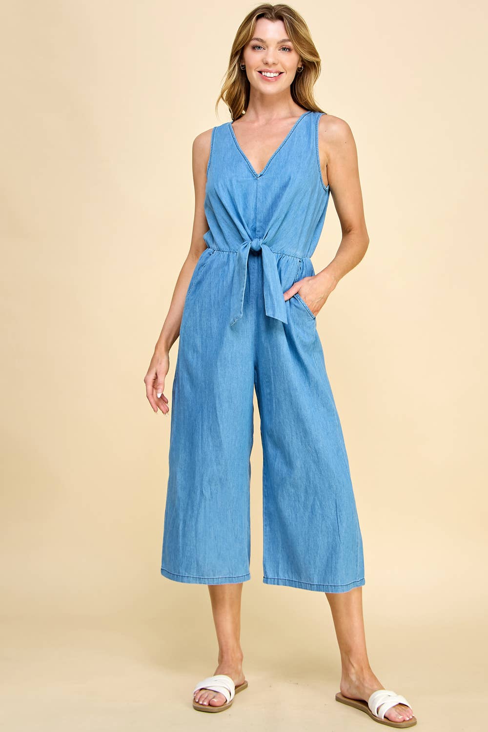 JUMPSUIT | DENIM GAUCHO LENGTH
