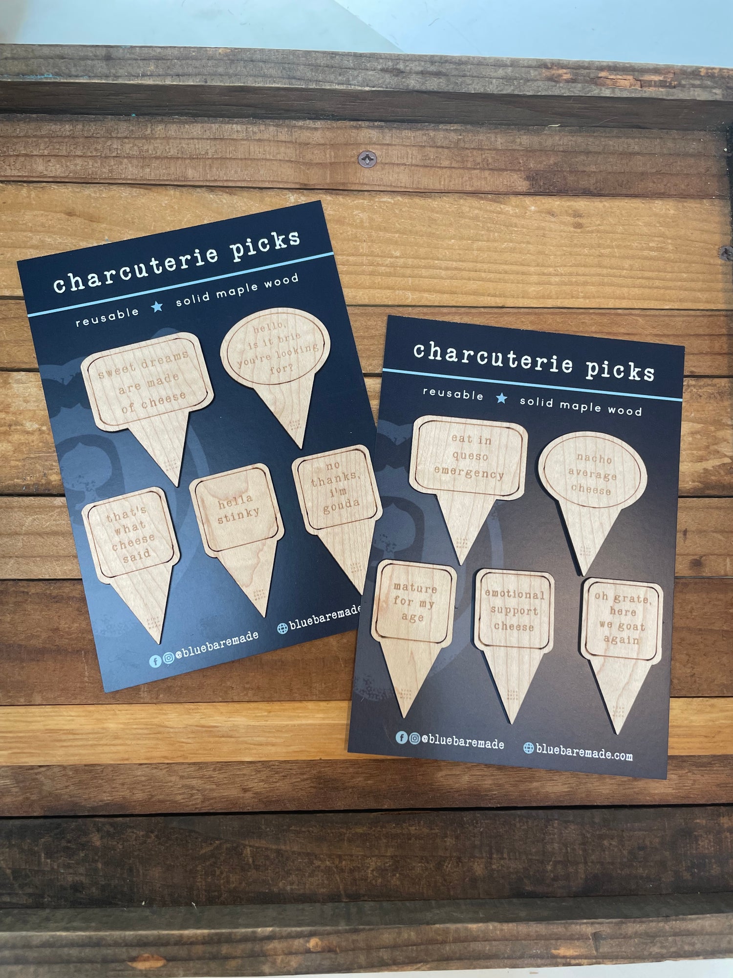 Wooden Charcuterie Picks | reusable + punny