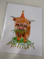 Birthday Greeting Card | Highland Cow