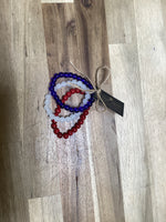 Bracelets | Red White and Blue Glass Beads