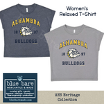 Women's Relaxed Vintage Wash Tee | AHS Heritage Bulldog Design