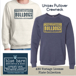 Unisex Pullover Crewneck Sweatshirt | AHS Vintage License Plate Design