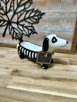 Halloween Dish | Skeleton Dachshund