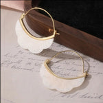 Dangle Earrings | Mother of Pearl Hoops