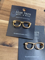 Brooch Pin | Retro Gold Glasses