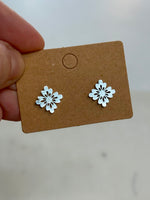 Stainless Stud Earrings | Dainty Floral Squares