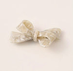 Acetate Bow Clip | Beige Shell Shimmer