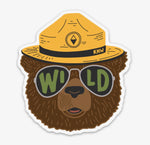 Vinyl Sticker | WILD Grizzly Park Ranger Bear