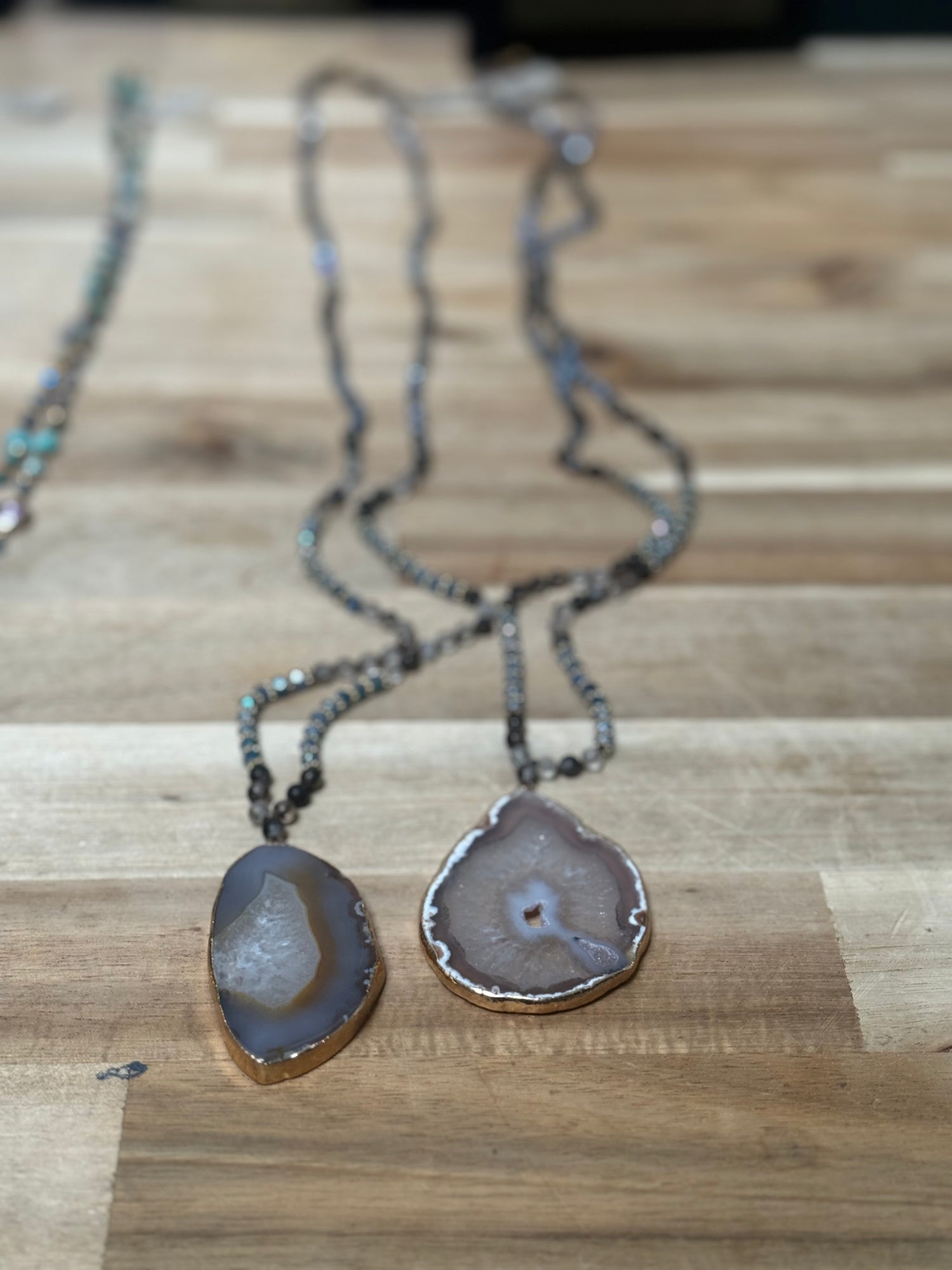 Necklace | Natural Agate Stone Statement Necklace