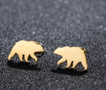 Earrings | Stainless Golden California Grizzly Bear