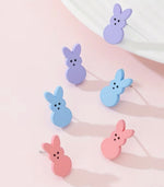 Earrings | Clay Peep Style Easter Bunny Heads