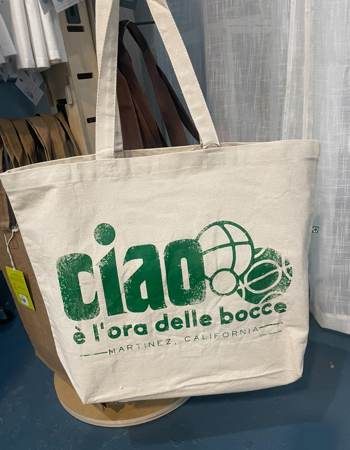 Large Tote Bag | Ciao, it's time for bocce