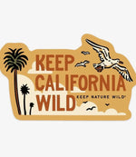 Vinyl Sticker | Keep California Wild Palm Trees Birds