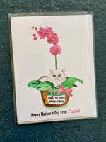 Cat Mother's Day Card | From Y'Orchid (Your Kid)