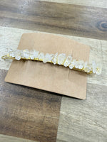 Hair Clip | Gold Metal With Clear Crystals