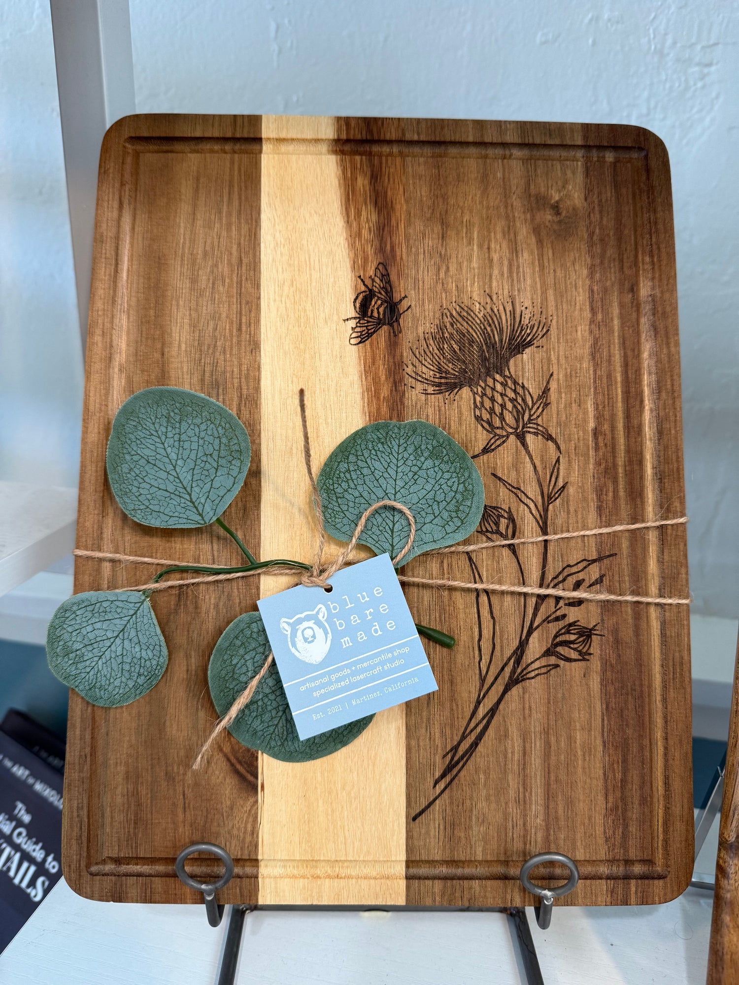 Cutting Board | Bee + Thistle Flower