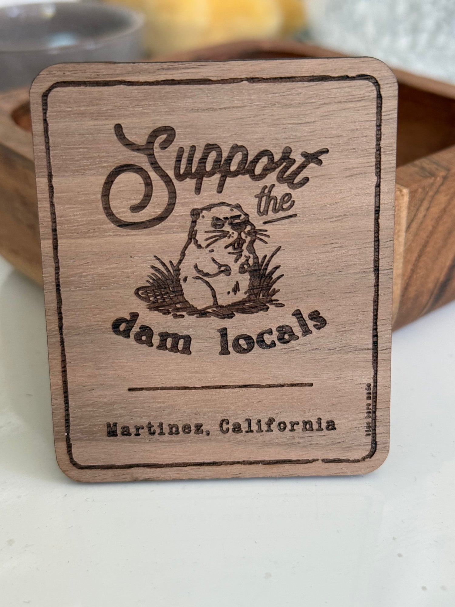Wooden Magnet | Support the Dam Locals Beaver