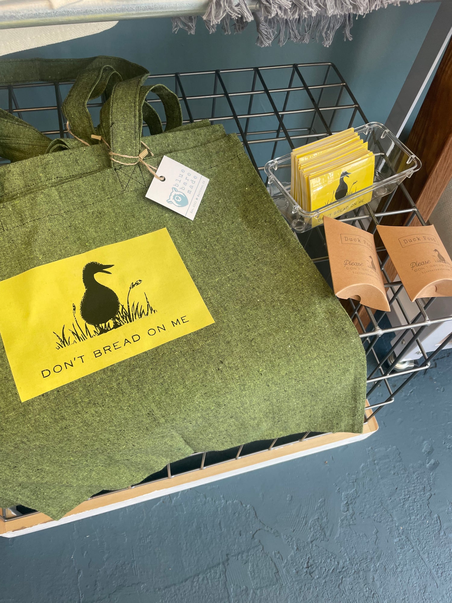 Recycled Cotton Grocery Bag | Don't Bread on Me Duck