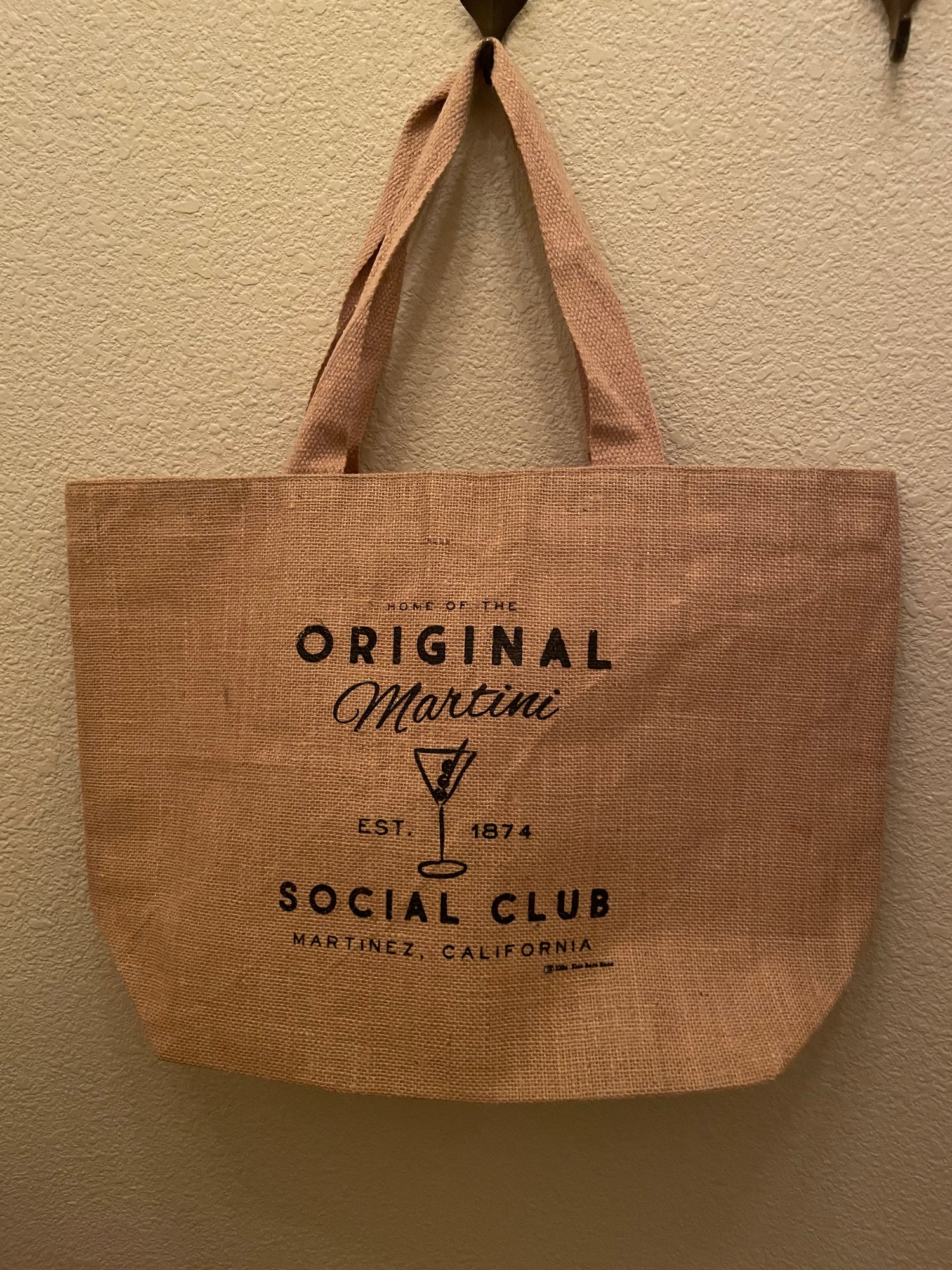 Lined Jute Tote | Original Home of the Martini