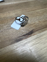 Paw Print and Heart Ring