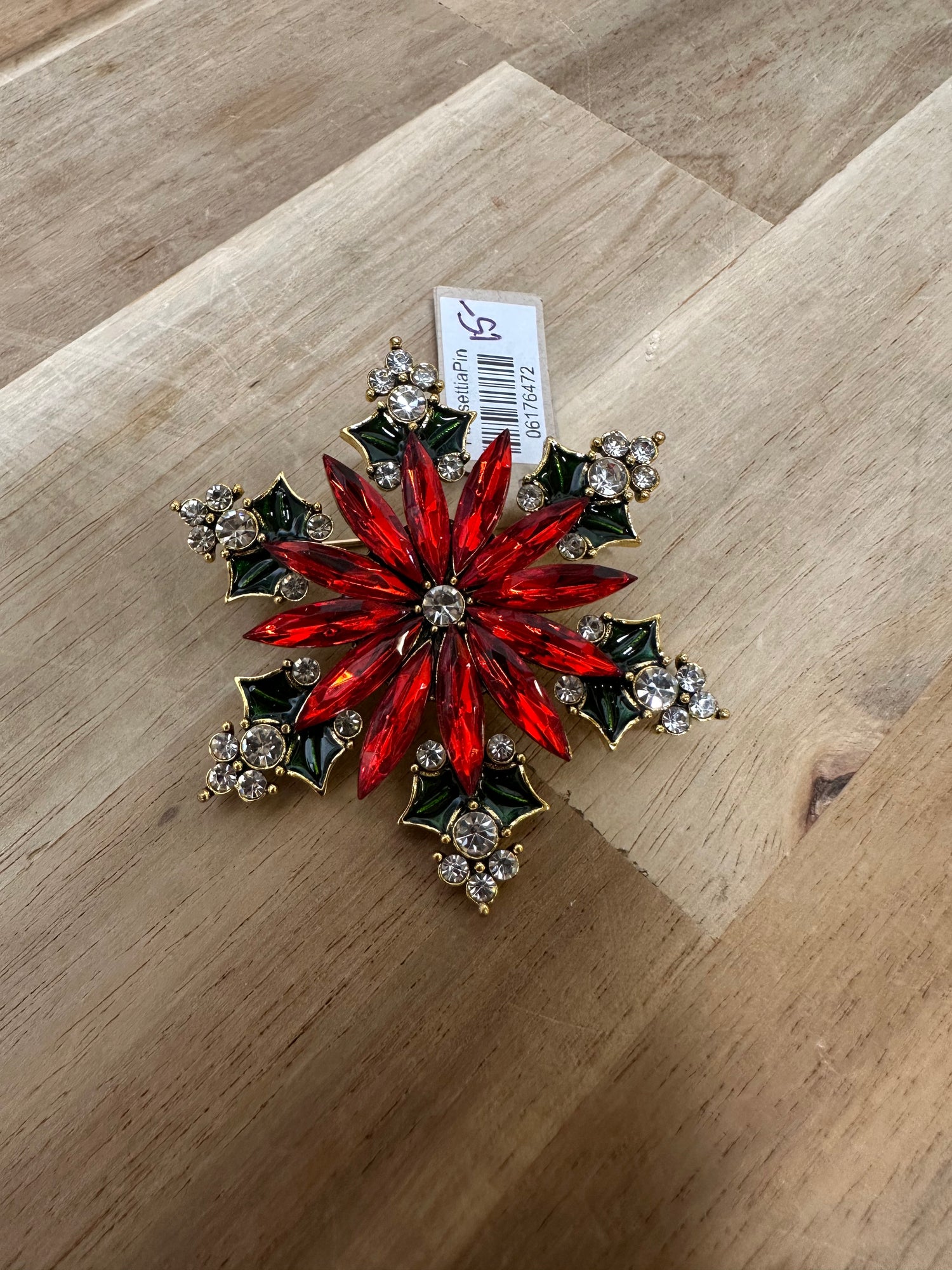 Brooch Pin | Poinsettia Pin