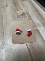 Earring I Santa boot and hat stud