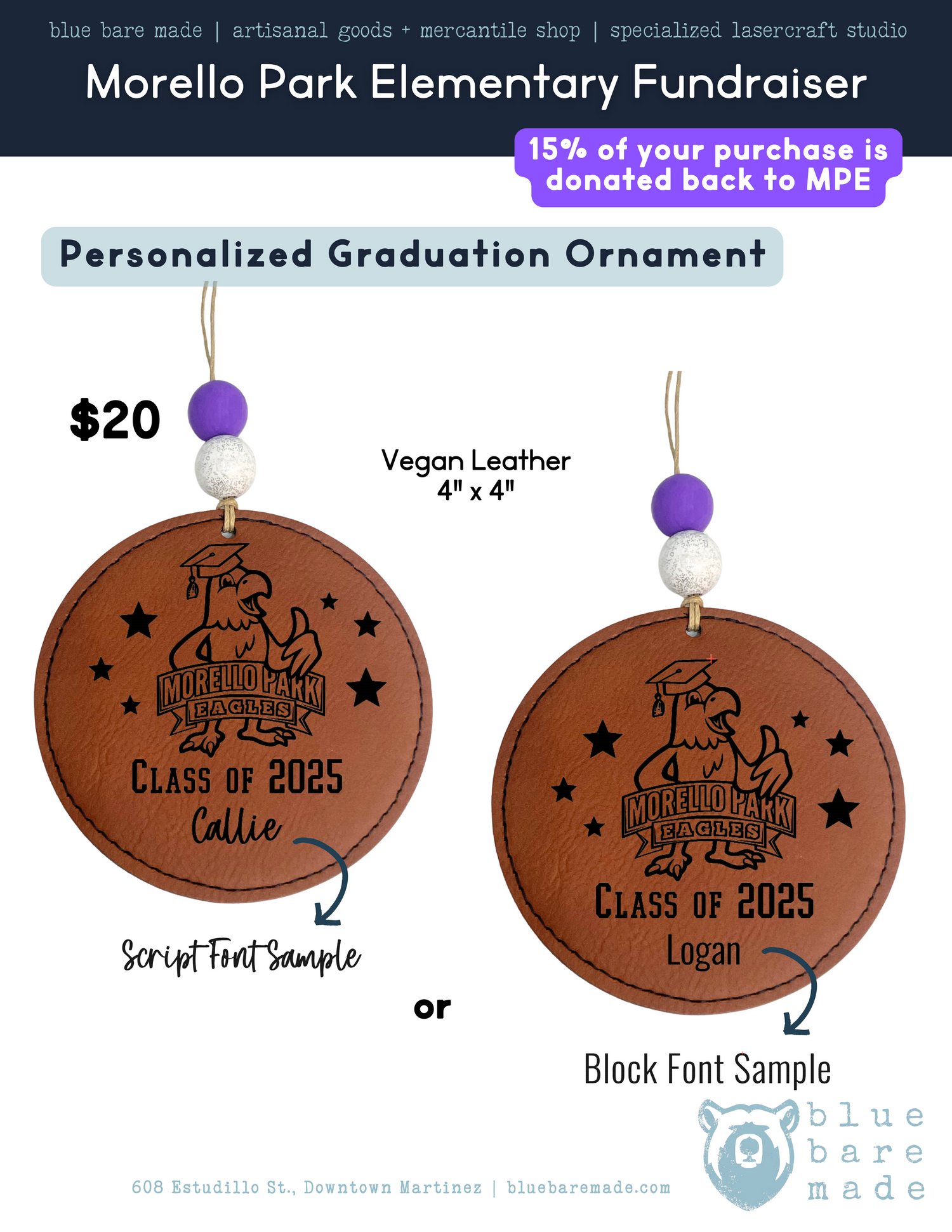 Personalized Grad Ornament | Morello Park Elementary