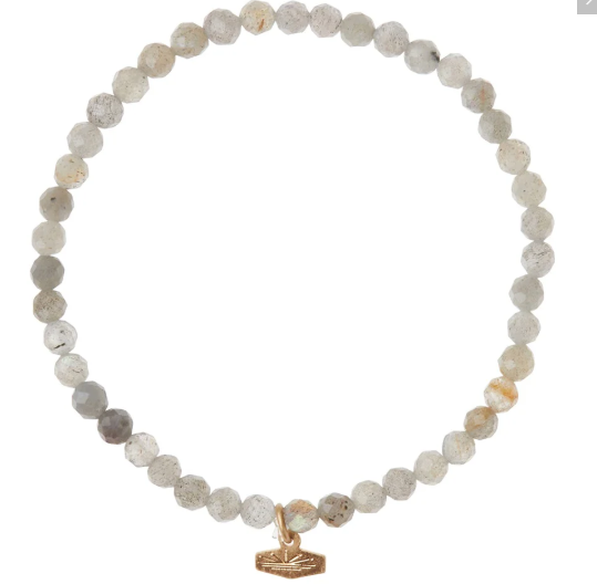 Mini Stone Stacking Bracelet | Labradorite