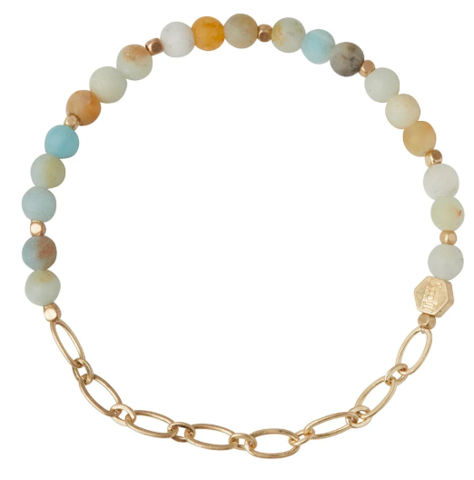 Mini Stone Stacking Bracelet | Amazonite