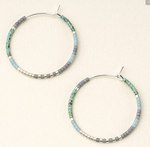 Miyuki Beaded Small Hoop Earrings | Turquoise Mint