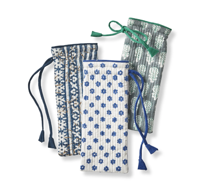 Eye Glass Case | Quilted Block Print