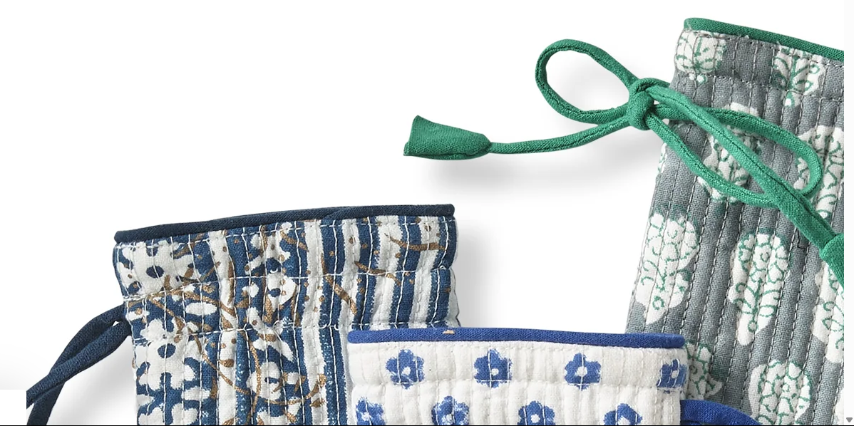 Eye Glass Case | Quilted Block Print