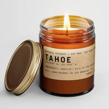 Hand Poured Soy Wax Candle | Lake Tahoe - 8 oz