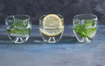 Pebbled Artisan Glass Cups - SMALL SPIRIT 5 oz