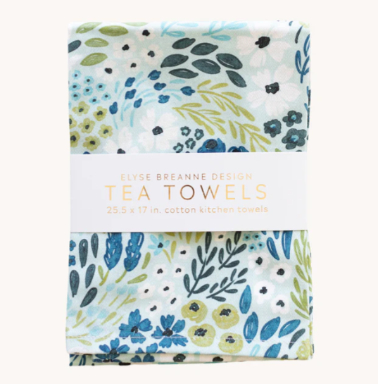 Kitchen /Tea Towel Set | Waterfall Floral