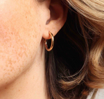 Marrin Costello Fine Jewelry | Earrings | Tara Reversible Hammered Huggies - GOLD