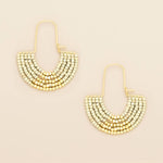 Chromacolor Miyuki U-Hoop Earrings | Cream/Gold