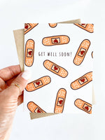 Greeting Card | Heart Bandaid Card Get Well Soon