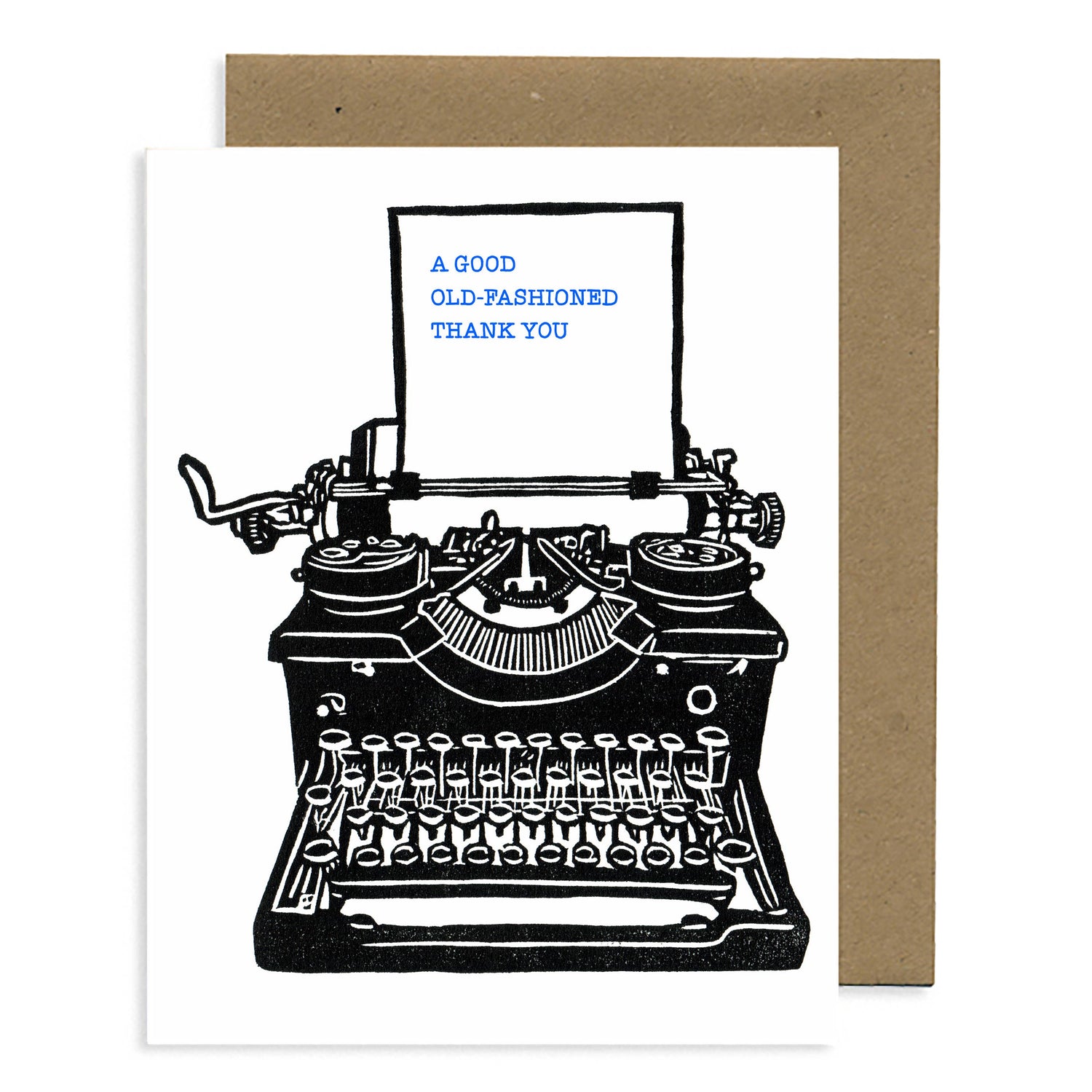 *Greeting Card | Typewriter-Thank You (Letterpress)