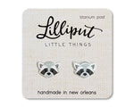 Sensitive Ears Studs | Raccoon Earrings