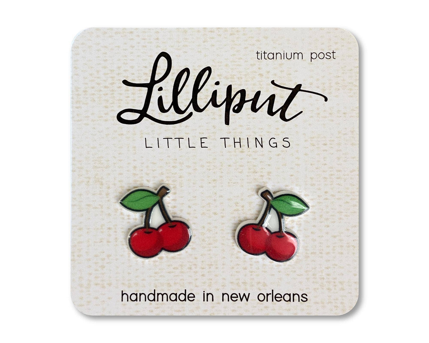 Stud Earrings | Cherry