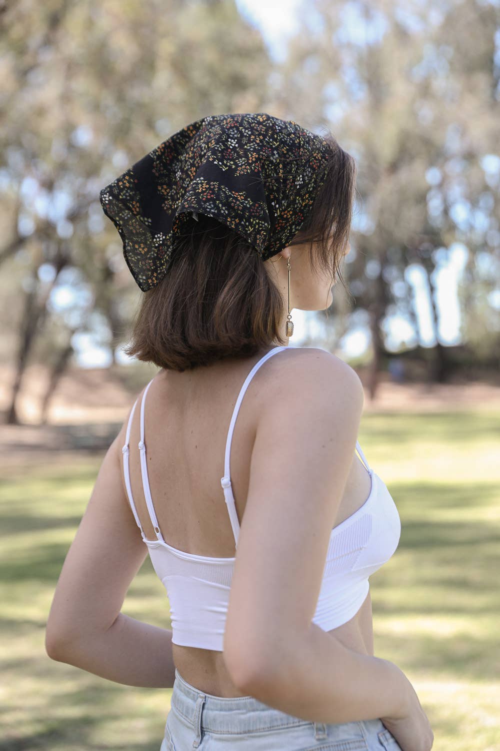 Cotton Bandana | Floral Foliage