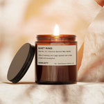 Candle | Quiet Mind • 8oz Amber Jar • Coconut Wax • USA Made