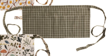 Apron | Waist Pocket Green Windowpane